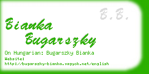 bianka bugarszky business card